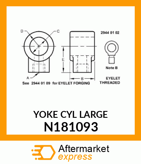 YOKE CYL LARGE N181093