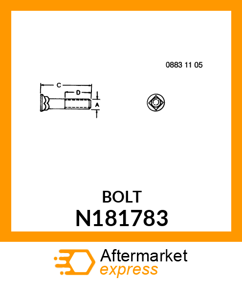 7/16 X 2 SPECIAL PLOW BOLT N181783