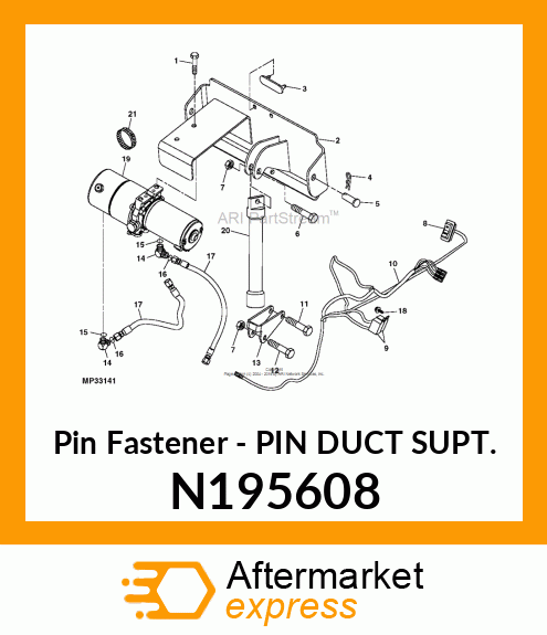 Pin Fastener - PIN DUCT SUPT. N195608