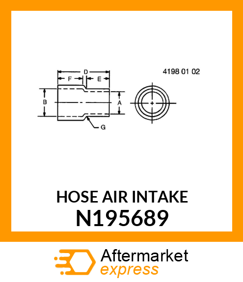 HOSE AIR INTAKE N195689