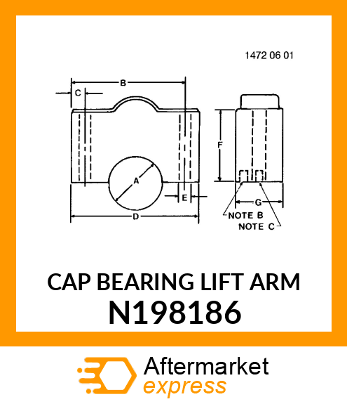 CAP BEARING LIFT ARM N198186