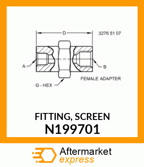 FITTING, SCREEN N199701