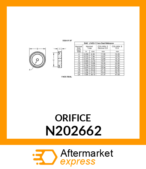 PLATE, ORIFICE N202662