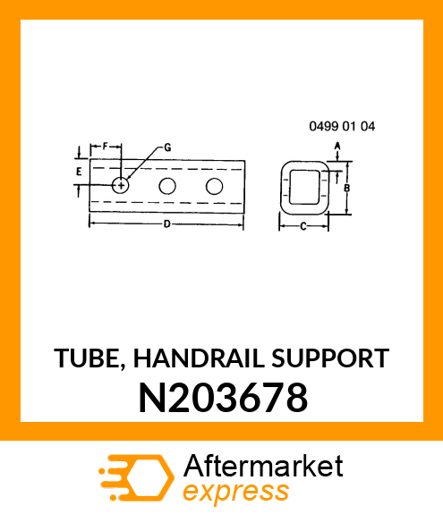 TUBE, HANDRAIL SUPPORT N203678