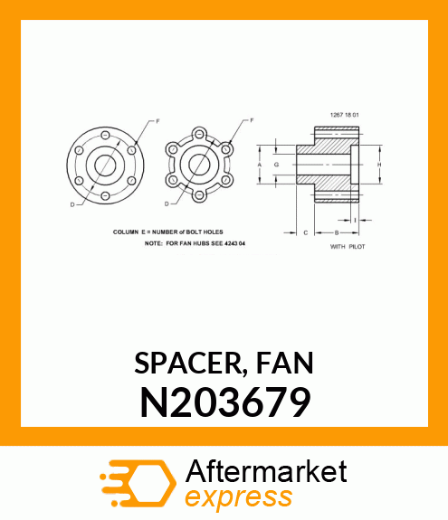 SPACER, FAN N203679