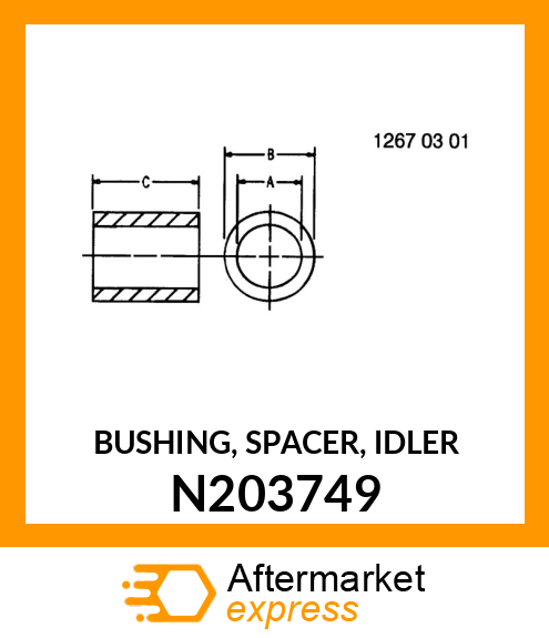 BUSHING, SPACER, IDLER N203749