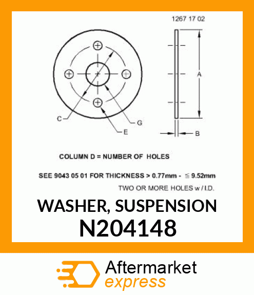 WASHER, SUSPENSION N204148