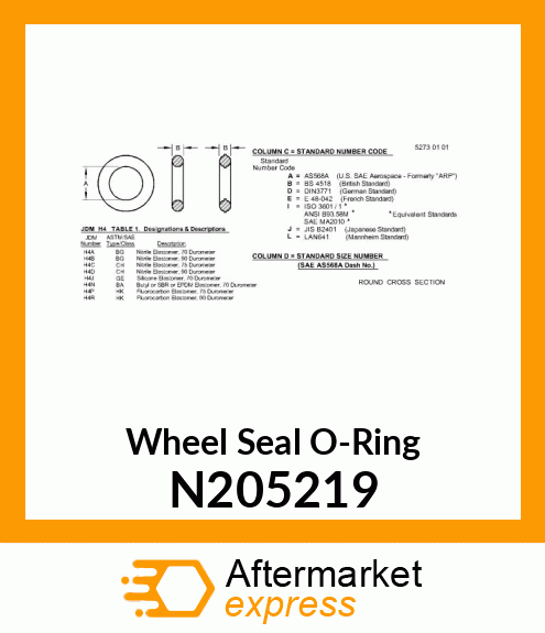 Wheel Seal O-Ring N205219