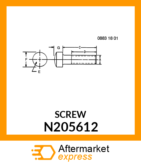 SCREW, PAN HEAD N205612