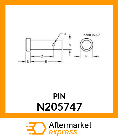 PIN FASTENER, SHIELD HANGER N205747