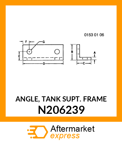 ANGLE, TANK SUPT. FRAME N206239