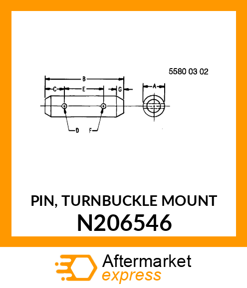 PIN, TURNBUCKLE MOUNT N206546