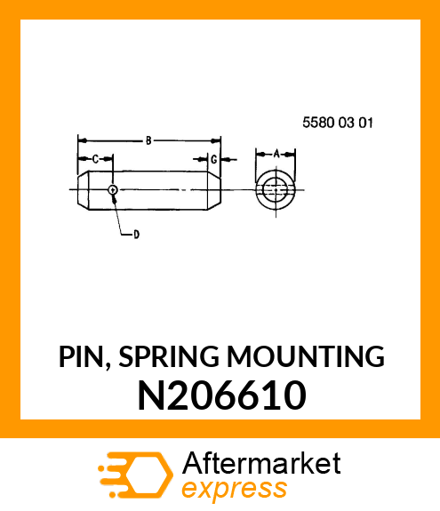 PIN, SPRING MOUNTING N206610