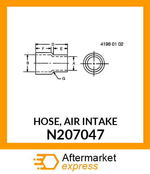 HOSE, AIR INTAKE N207047