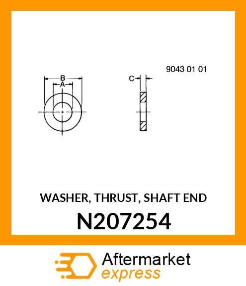 WASHER, THRUST, SHAFT END N207254