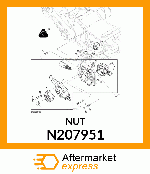 NUT,HEX M5 NYLOCK CL6 JDN389 N207951