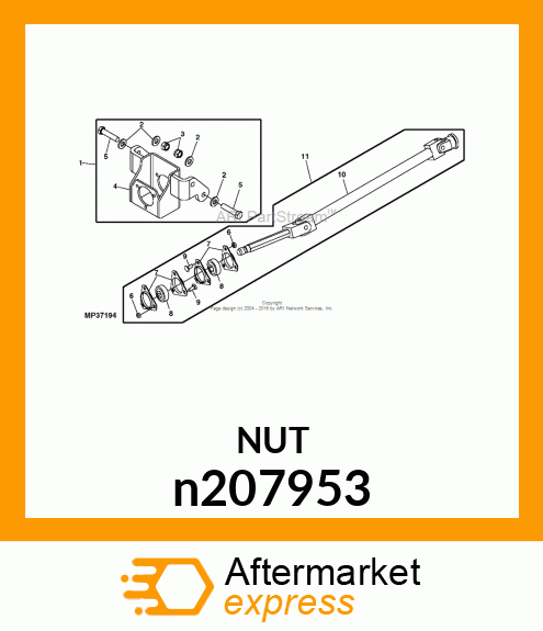 HEX LOCKNUT DEFLECTED THREAD n207953