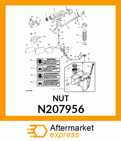 NUT,HEX FLNG M6 NYLOCK CL10 JDN389 N207956