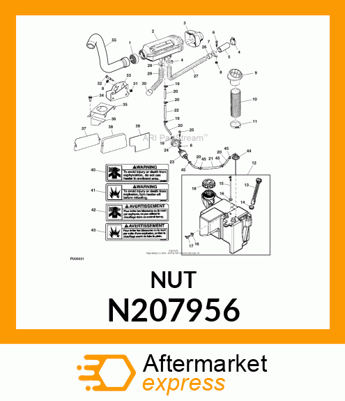 NUT,HEX FLNG M6 NYLOCK CL10 JDN389 N207956