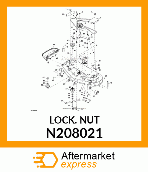 NUT,HX FLNG 5/16 SERR TYPE F JDN389 N208021