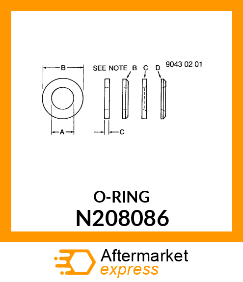 WASHER, 6.5X12X1.6 TYPE A JDN389 N208086