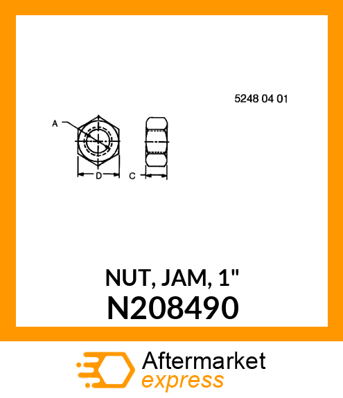 NUT, JAM, 1" N208490