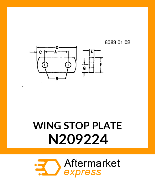 WING STOP PLATE N209224