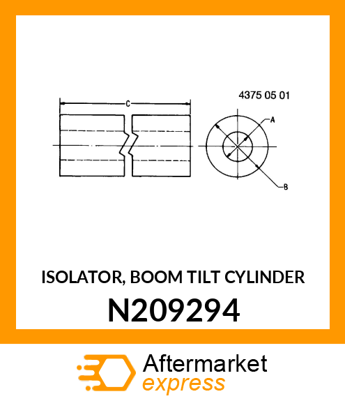 ISOLATOR, BOOM TILT CYLINDER N209294