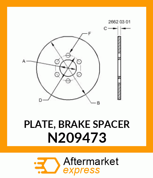 PLATE, BRAKE SPACER N209473