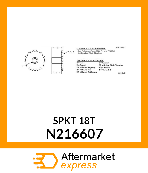 SPROCKET N216607