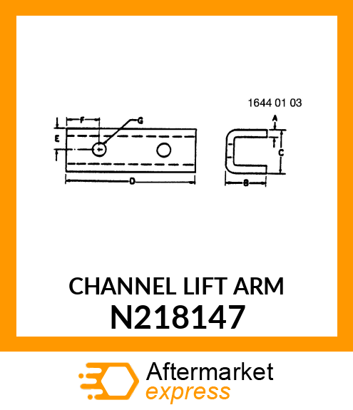 CHANNEL LIFT ARM N218147