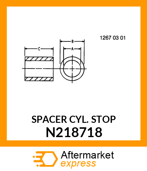 SPACER CYL. STOP N218718