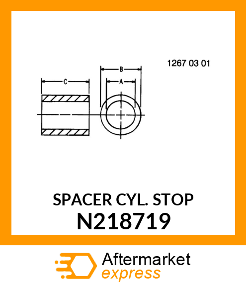 SPACER CYL. STOP N218719