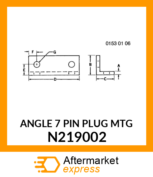 ANGLE 7 PIN PLUG MTG N219002