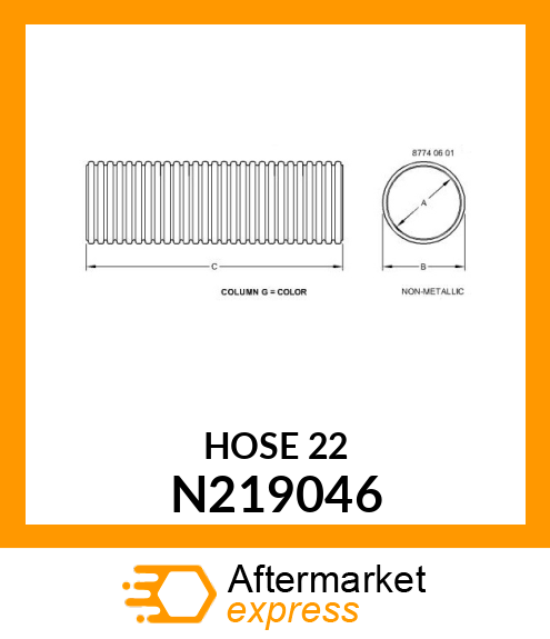 HOSE, SEED FRONT N219046