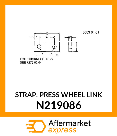 STRAP, PRESS WHEEL LINK N219086