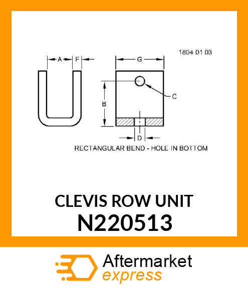 CLEVIS ROW UNIT N220513