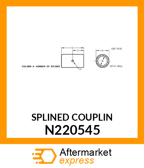 COUPLING DRIVE SHAFT N220545