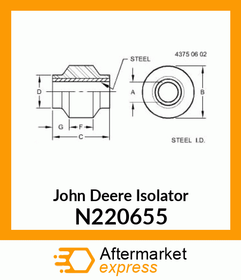 BUSHING, MOLDED N220655