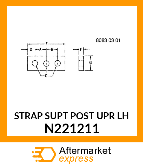 STRAP SUPT POST UPR LH N221211