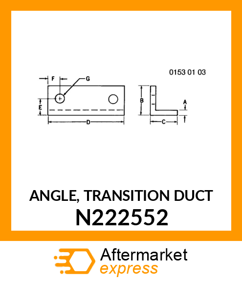 ANGLE, TRANSITION DUCT N222552