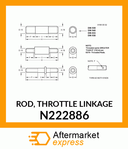 ROD, THROTTLE LINKAGE N222886