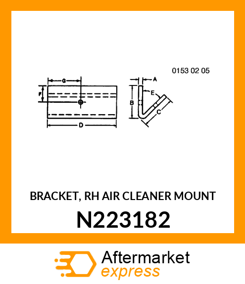 BRACKET, RH AIR CLEANER MOUNT N223182