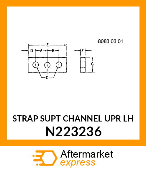 STRAP SUPT CHANNEL UPR LH N223236