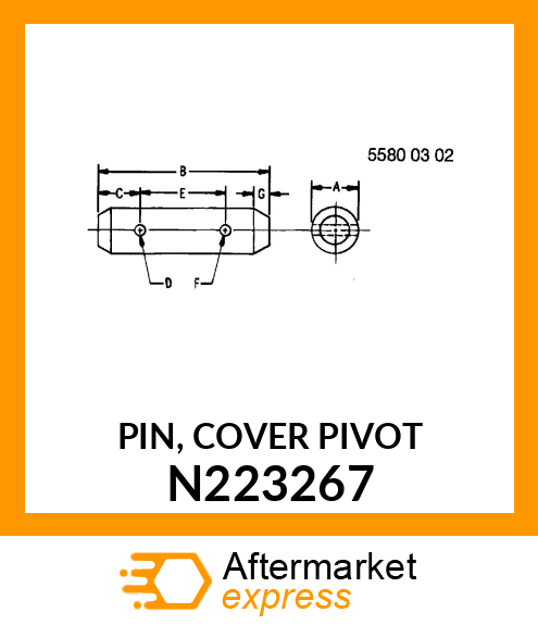 PIN, COVER PIVOT N223267