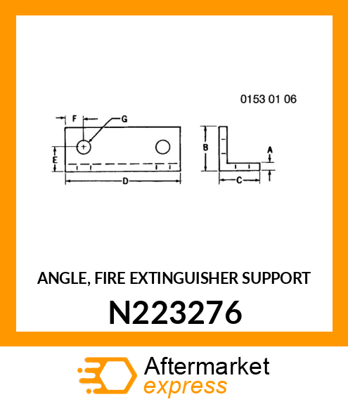 ANGLE, FIRE EXTINGUISHER SUPPORT N223276