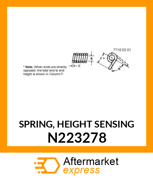 SPRING, HEIGHT SENSING N223278