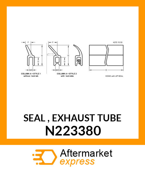 SEAL , EXHAUST TUBE N223380