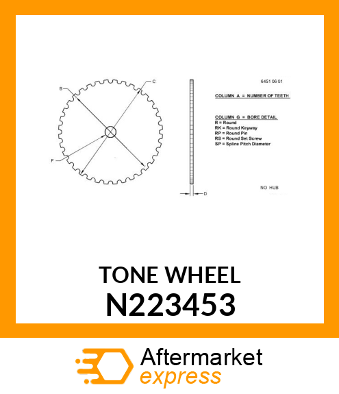 TONE WHEEL N223453