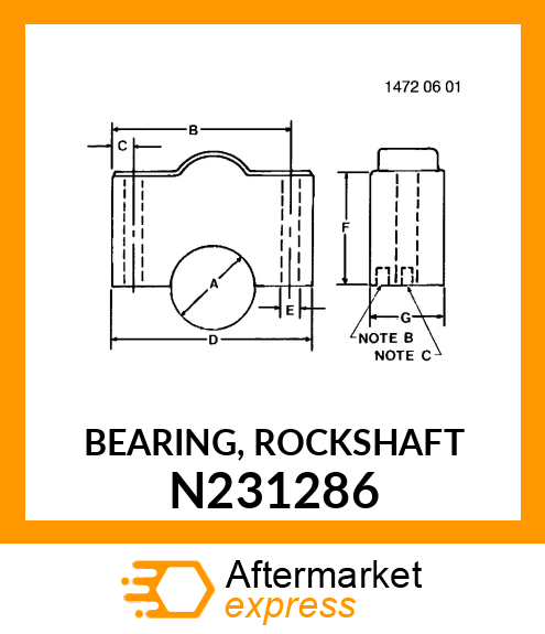 BEARING, ROCKSHAFT N231286